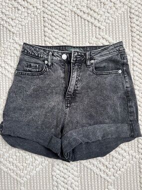wild fable Washed Black High-Rise Denim Shorts